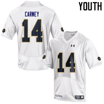 Notre Dame Fighting Irish Youth J.D. Carney #14 Navy Under Armour Authentic Stitched College NCAA Football Jersey QXP5299EG